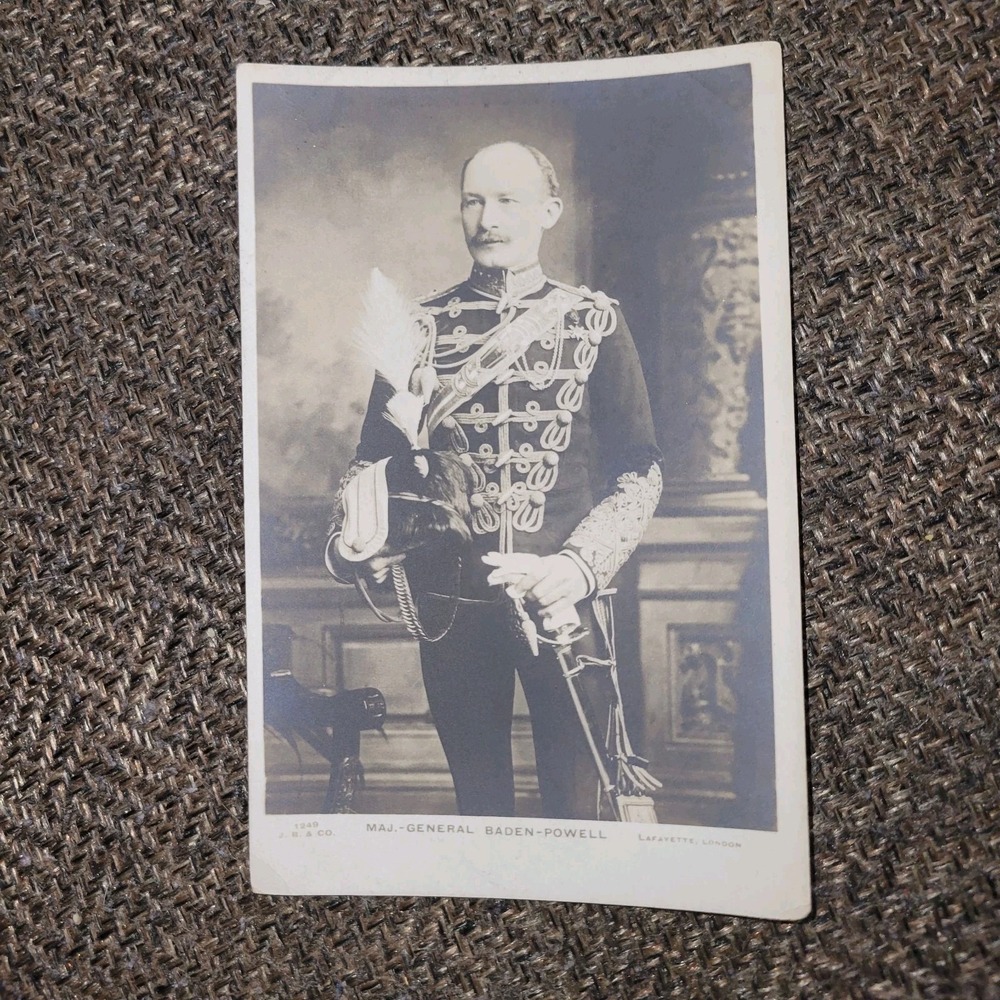 Antique Maj General Baden-Powell Postcard J Beagles & Co London Unused Military